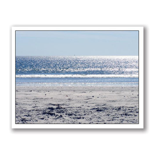 Ship on horizon card by Kurt Neumann