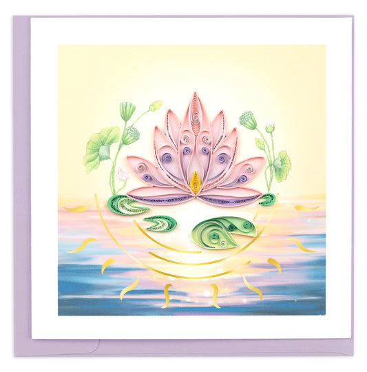 Quilling Card  "Lotus Flower"  style BL1350