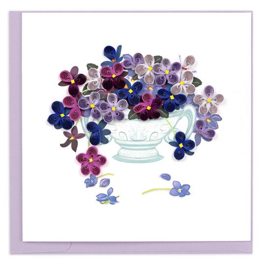 Quilling Card  "Violet Bouquet" style BL1431