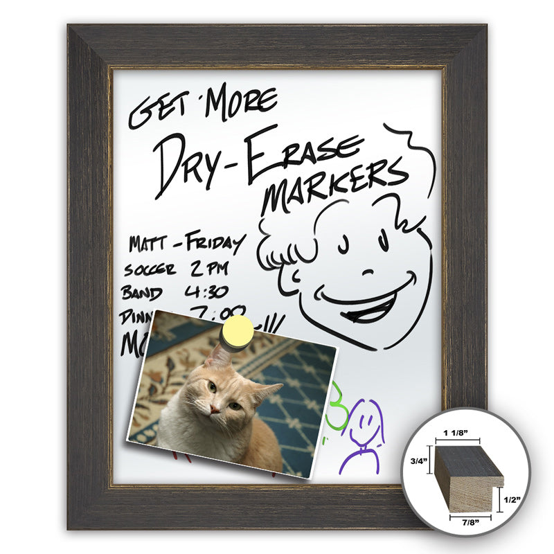 Frame It black and gold 24x30 Framed Memo Board - style 40B