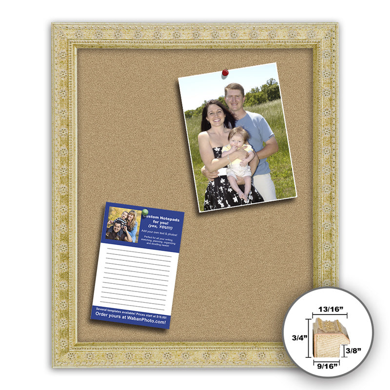 Frame It deco gold 11x14 Framed Memo Board - style 93B