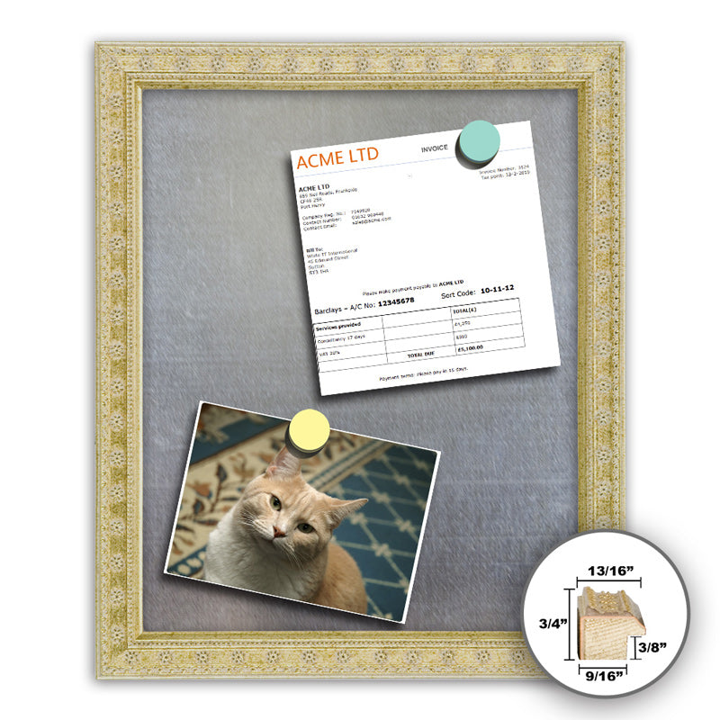 Frame It deco gold 24x24 Framed Memo Board - style 93B