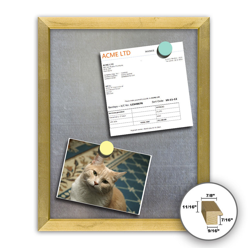 Frame It gold 24x24 Framed Memo Board - style 190
