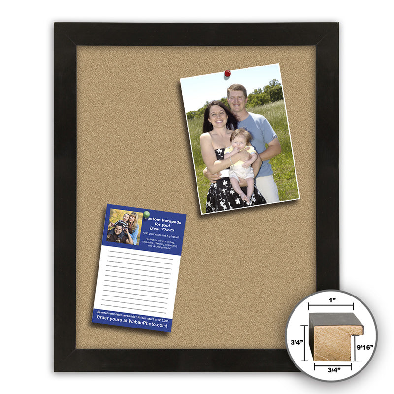 Frame It black 24x24 Framed Memo Board - style 194B