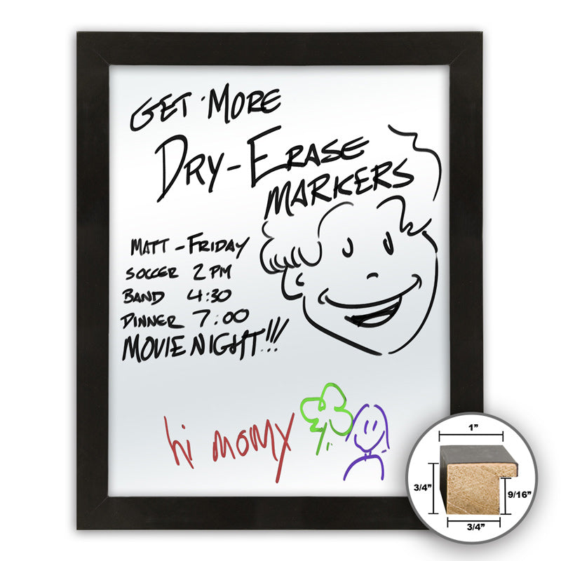 Frame It black 24x24 Framed Memo Board - style 194B