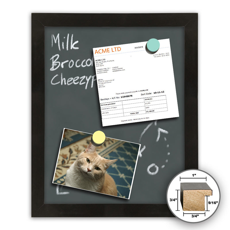 Frame It black 24x24 Framed Memo Board - style 194B