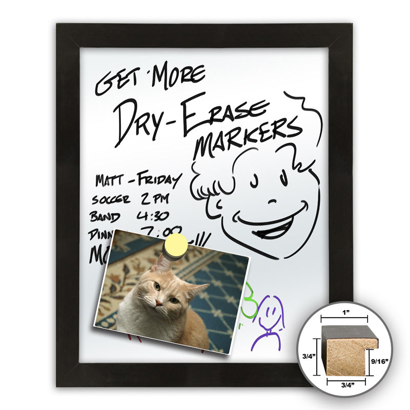 Frame It black 24x24 Framed Memo Board - style 194B