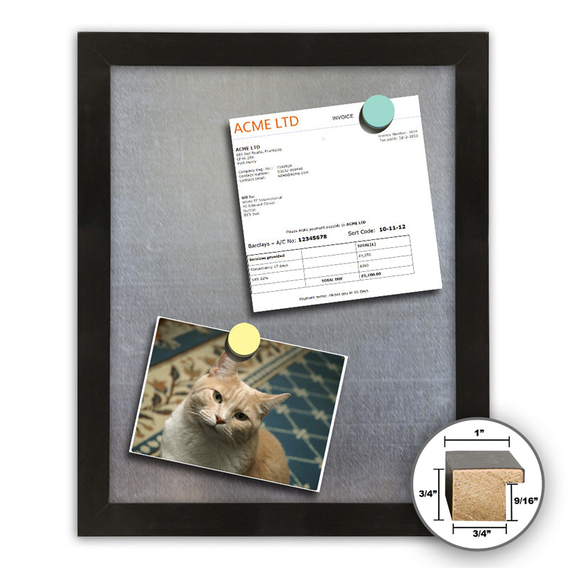 Frame It black 24x24 Framed Memo Board - style 194B