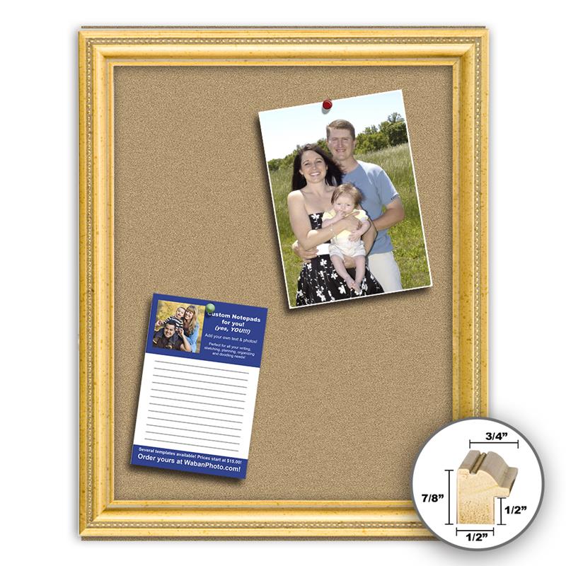Frame It gold 12x36 Framed Memo Board - style 21