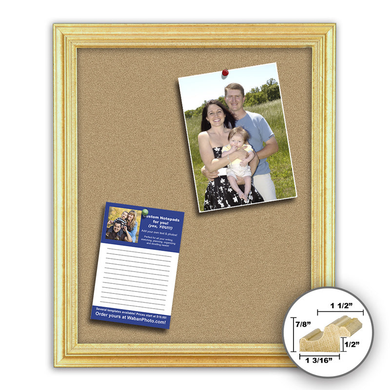Frame It gold 24x36 Framed Memo Board - style 274