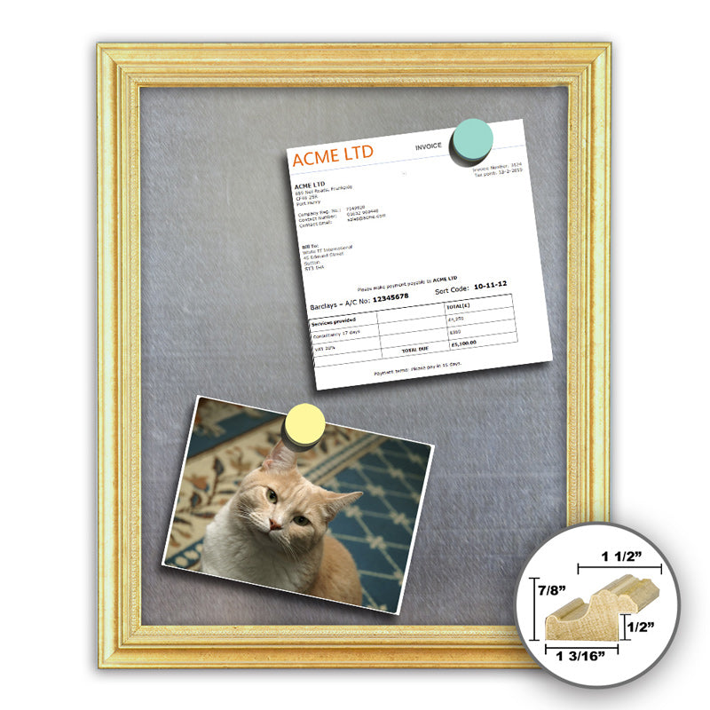 Frame It gold 24x36 Framed Memo Board - style 274