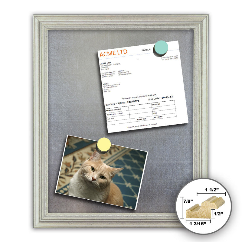 Frame It silver 16x20 Framed Memo Board - style 311