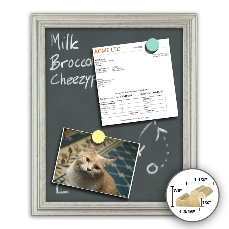 Frame It silver 24x30 Framed Memo Board - style 311