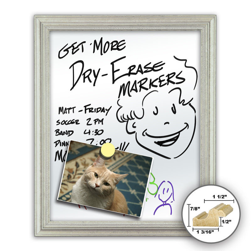 Frame It silver 24x30 Framed Memo Board - style 311