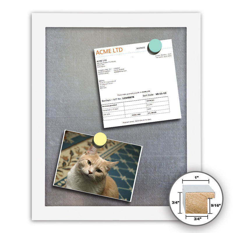 Frame It white 16x20 Framed Memo Board - style 328B
