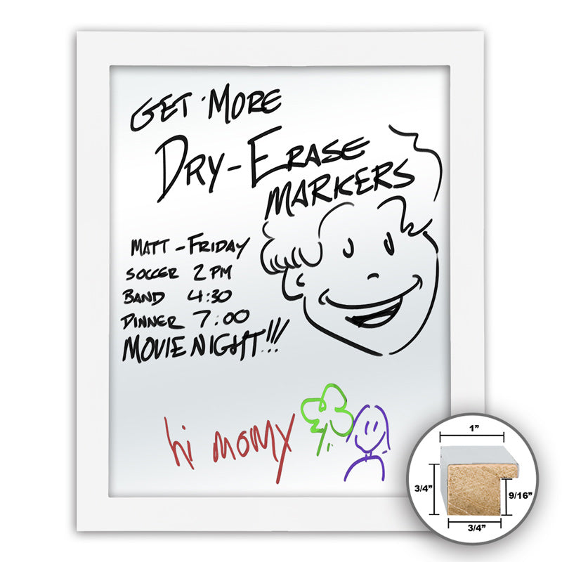 Frame It white 24x24 Framed Memo Board - style 328B