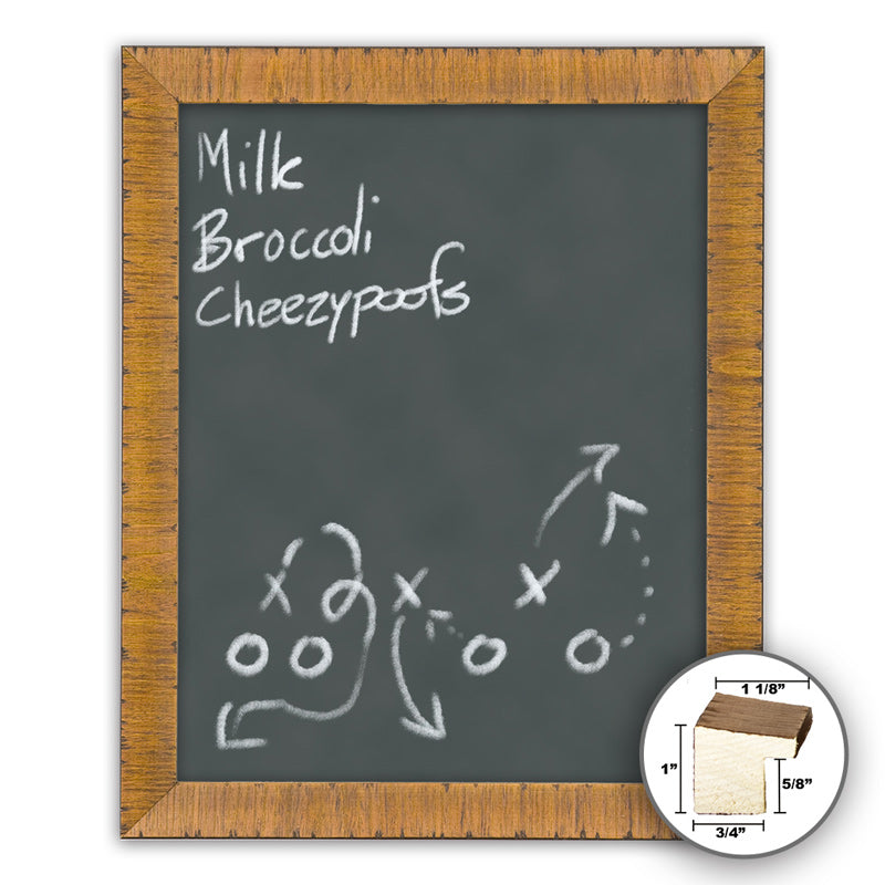 Frame It rustic chestnut 12x36 Framed Memo Board - style 369B