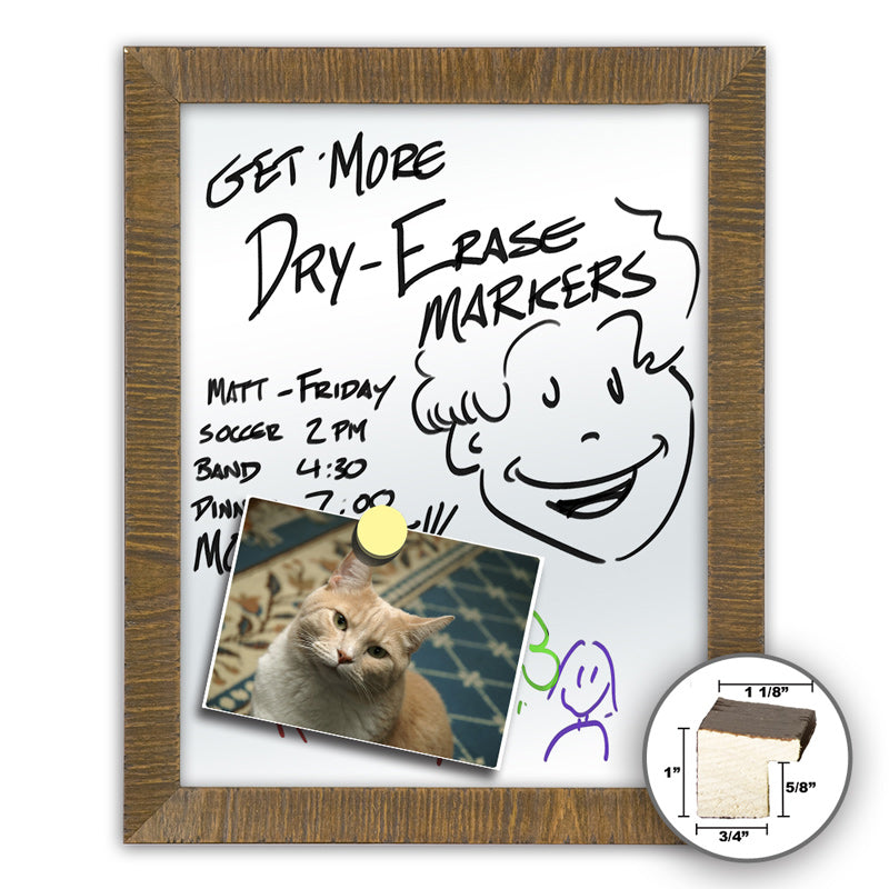 Frame It rustic walnut 24x36 Framed Memo Board - style 371B