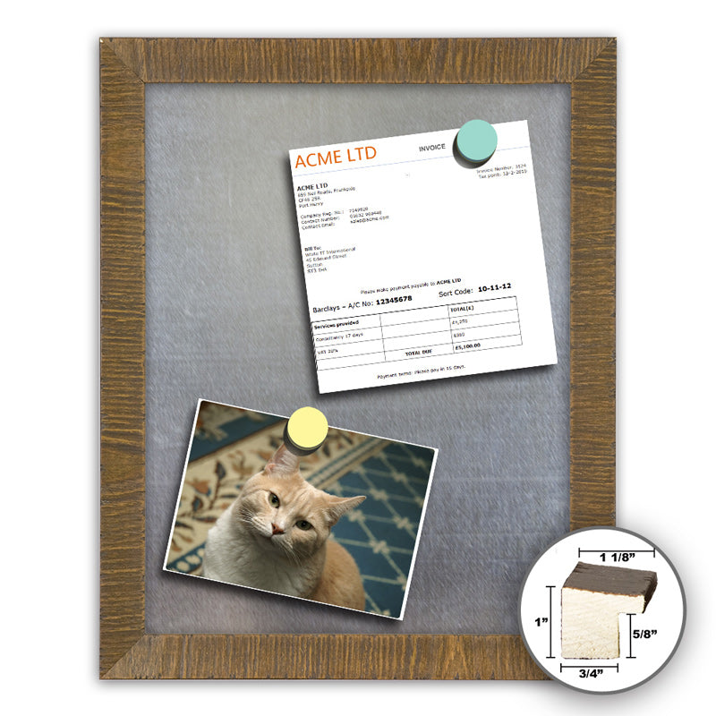 Frame It rustic walnut 24x36 Framed Memo Board - style 371B