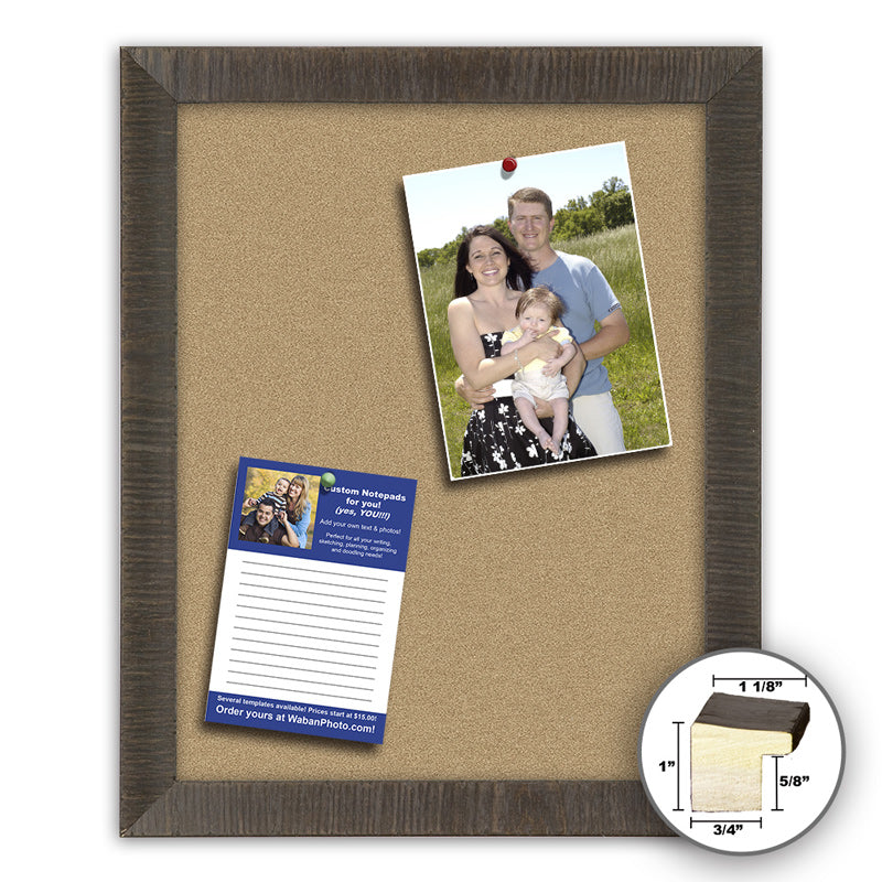 Frame It rustic ebony 16x20 Framed Memo Board - style 372B