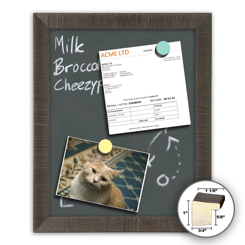 Frame It rustic ebony 16x20 Framed Memo Board - style 372B
