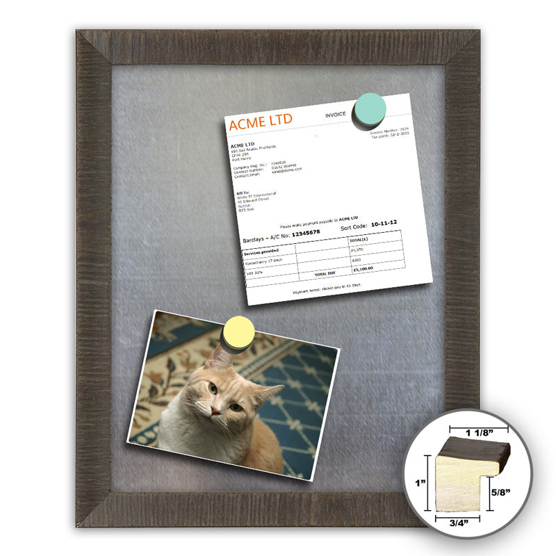 Frame It rustic ebony 16x20 Framed Memo Board - style 372B