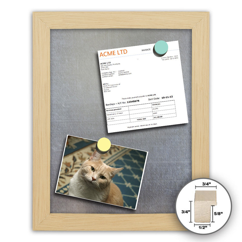 Frame It natural wood 18x24 Framed Memo Board - style 405