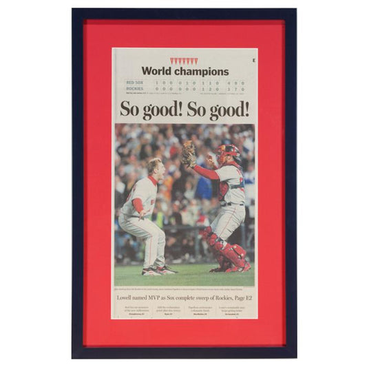 "So good! So good!" Globe newspaper cover