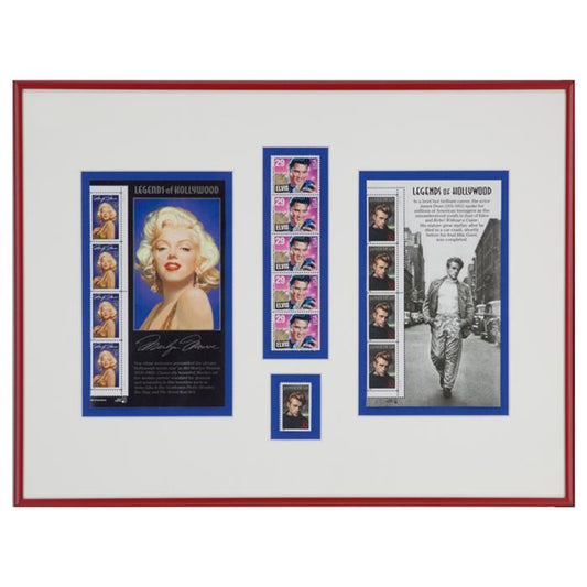 "Marilyn Monroe, James Dean and Elvis Postage Stamps"