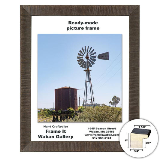 Waban Collection rustic ebony 8x10 picture frame - style 372B