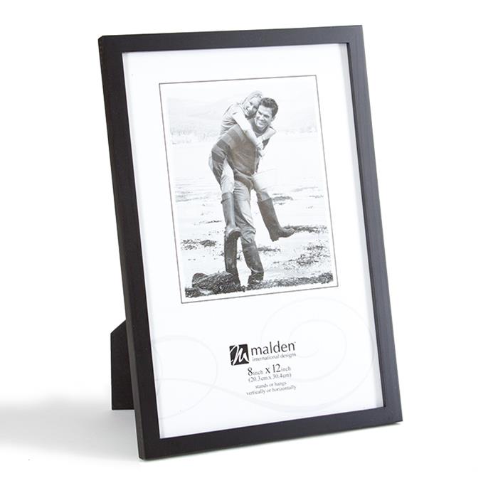 Malden 8x12 black wood ready made picture frame - 6416-82
