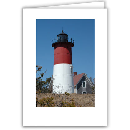 Helen Eddy photo card - Nauset Light (Red &amp; White) - Item 119D-32
