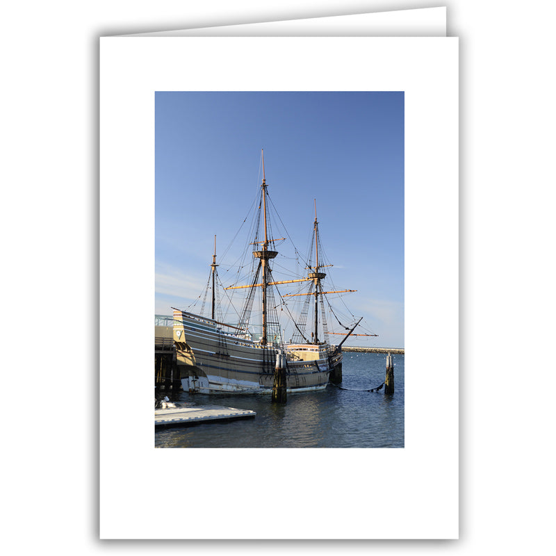 Helen Eddy photo card - Mayflower II in port, Plymouth, MA (V) - Item 182d-67