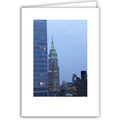 Helen Eddy photo card - Empire State building in green, NY - Item 200d-50