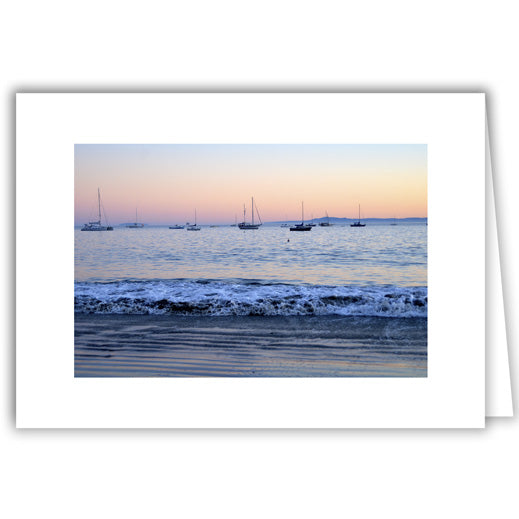 Helen Eddy photo card - Pink Sky and Sails Down - Santa Barbara - Item 269D-45