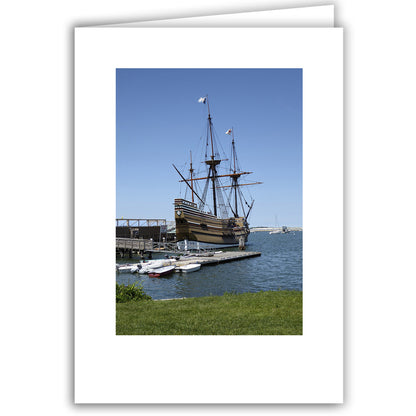 Helen Eddy photo card - Mayflower II in port, Plymouth, MA (V) - Item 279d-84