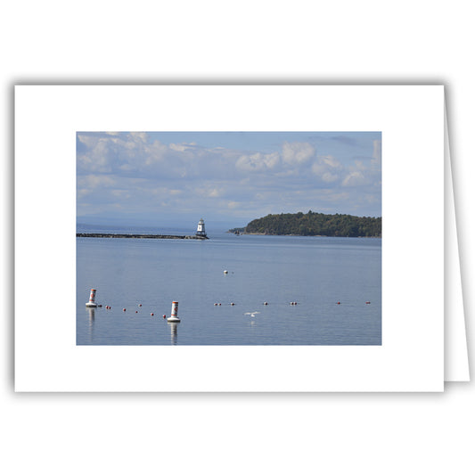 Helen Eddy photo card - Burlington Breakwater North, Burlington Bay, VT - Item 299d-71