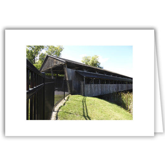 Helen Eddy photo card - Covered Bridge, Shelburne Museum, VT - Item 299d-93