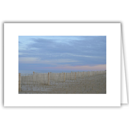 Helen Eddy photo card - Blue Sky and Fence After Sunset - Cape Cod - Item 330D-22