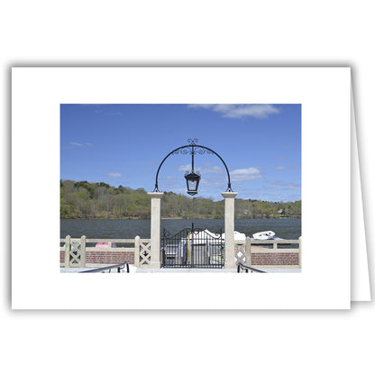 Helen Eddy photo card - Gate to Jamaica Pond, MA - Item 355d-59