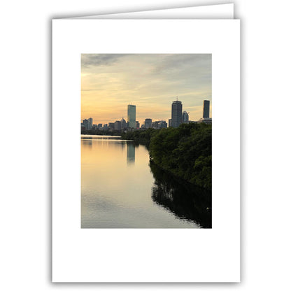 Helen Eddy photo card - Boston at Dawn - Back Bay Skyline - Item 366D-14