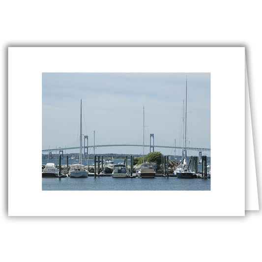 Helen Eddy photo card - Boats in a Line, Newport RI - Item 36d-07
