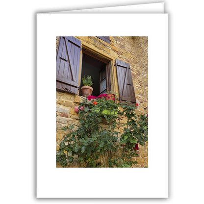 Helen Eddy photo card - Brick window - Item 370D-52