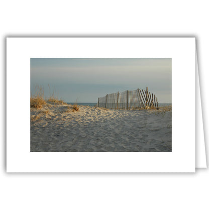 Helen Eddy photo card - Gray Sky Fence on Beach Path - Long Island - Item 44D-04