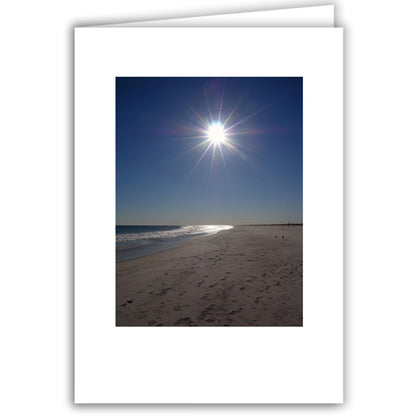 Helen Eddy photo card - Noon Sun on Beach - Long Island - Item 44D-45