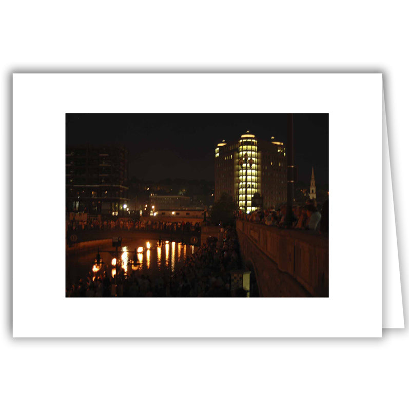 Helen Eddy photo card - Waterfire, Rhode Island - Item 48d-28