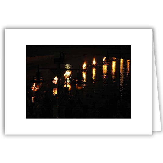 Helen Eddy photo card - Waterfire, Rhode Island - Item 48d-29
