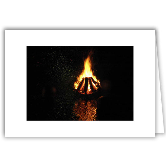 Helen Eddy photo card - Waterfire, Rhode Island - Item 48d-31
