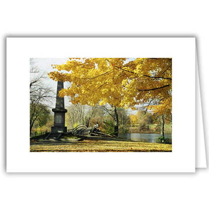 Helen Eddy photo card - Old North Bridge in Autumn - Concord, Massachusetts - Item 50D-1068-10A