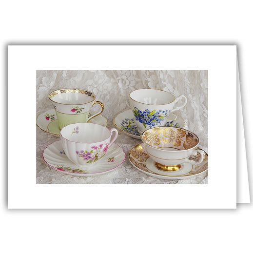 Helen Eddy photo card - Teacups (Four) - Item 50D-1259-14A